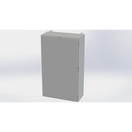 Saginaw Control & Engineering Clamps with Padlock Hasp Electrical Enclosures, 60 in H, 16 in D, 36 in W, NEMA 4, Carbon Steel SCE-60H3616LP